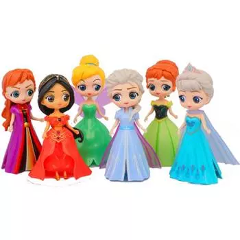 Набор кукол Cabot Big-Eyed Princess Clip, 2 шт., 12 см, разные цвета, популярные игрушки для корейских детей