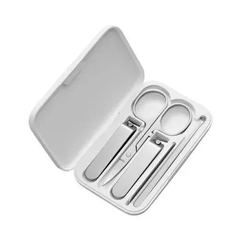 Набор кусачек для ногтей Xiaomi Mijia, триммер из нержавеющей стали, кусачки для ухода за педикюром, пилочка для ногтей Earpick белый