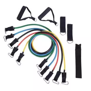 Набор латексных эспандеров для тренировок по кроссфиту, трубки для йоги, тянущая веревка, резиновый расширитель, эластичные ленты для фитнеса с сумкой