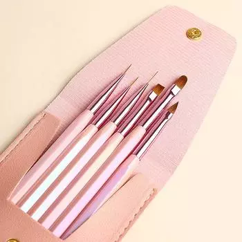 Набор лазерных ручек для дизайна ногтей с чехлом для рисования на ногтях, линейная ручка для дизайна ногтей, кисточка для УФ-геля, маникюрные инструменты