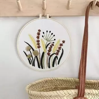 Набор лент для вышивания цветов в европейском стиле «сделай сам» для начинающих с набором для вышивки, вышивка крестиком, украшения, вышитые вручную