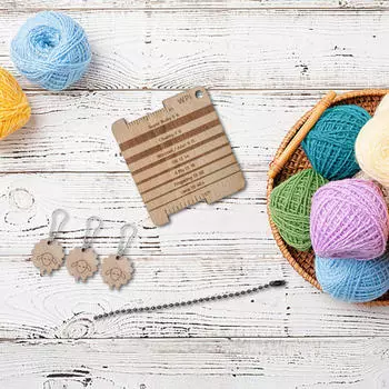 Набор линеек для вязания, 3 шт., маркеры петель, легкие, легко читаемые, квадратные спицы 5pcs