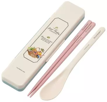 Набор ложек-палочек для еды Skater, 18 см, антибактериальная обработанная коробка для обеда для взрослых, поставляется с силиконовой подушечкой и издает звук. Сделано в Японии