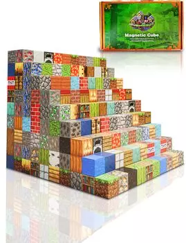 Набор магнитных блоков в стиле Minecraft Magformer Магнитная игрушка Mag Block Set PX MASTER DIY Магнитные строительные блоки Настольная игра Балансировочная игра Магнит