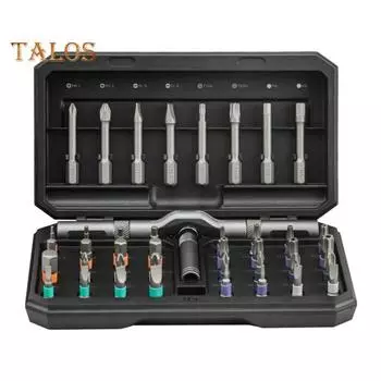 Набор магнитных отверток 42 в 1 с храповым механизмом, многофункциональный набор магнитных отверток с несколькими битами и ящиком для хранения, инструмент для ремонта электроники чёрный