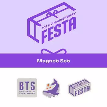 Набор магнитов к 10-летию BTS