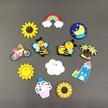 Набор магнитов на холодильник из ПВХ, магниты с мультяшными животными для детей и малышей, милые магниты на холодильник для домашнего декора, магнитные аксессуары