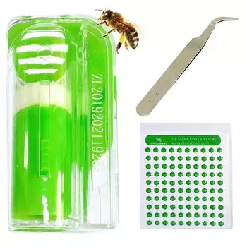 Набор маркеров для королевы, переносной флакон маркера для королевы с пинцетом и этикеткой сзади, набор для маркировки королевы