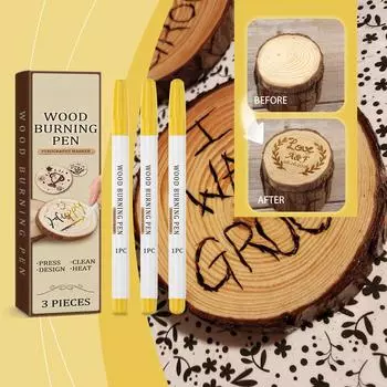 Набор маркеров для выжигания разделочных досок, ручка для самостоятельной росписи по дереву, для использования в помещении, 5 мл One Size