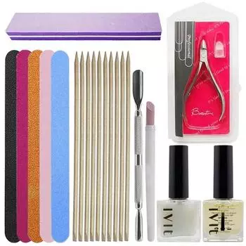 Набор масел для кутикулы iBit Cuticle Remover, набор из 21 предмета, включая масло для кутикулы 10 мл + средство для удаления кутикулы 10 мл и т. д.