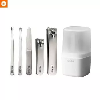 Набор машинок для стрижки ногтей Xiaomi Nextool из нержавеющей стали, омертвевшая кожа, совок для ушей, пилочка для ногтей с коробкой для хранения, маникюрные инструменты для красоты