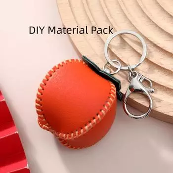 Набор материалов для DIY брелока в виде груши, милый кожаный брелок, подвеска для сумки в виде милого фрукта, для женщин Large Persimmon Style2