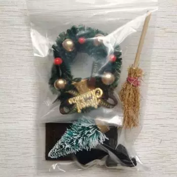 Набор мебели для кукольного домика, деревянная мебель своими руками, игрушки, креативная миниатюрная мебель, аксессуары для мини-дома для рождественской вечеринки, подарки Other