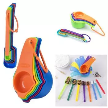 Набор мерной ложки с пряжкой и кольцом, прозрачная ручка, пищевая шкала, удобная мерная ложка Spoon