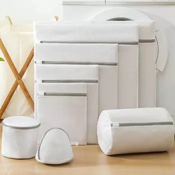 Набор мешков для белья из плотной мелкой сетки: Большие мешки для стирки свитеров, бюстгальтеров и нижнего белья Cylinder 22*33cm