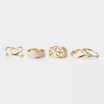 Набор металлических колец цвета GU 5P