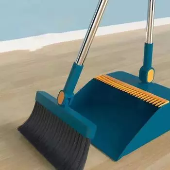 Набор метлы и совок складной бытовой пластиковый подметальный кухонный деревянный пол метла для шерсти домашних животных и набор инструментов чистящее средство