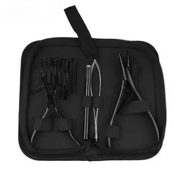 Набор микрофибровых накладок для наращивания волос с иглами типа C и нитевдевателями для вытягивания петель