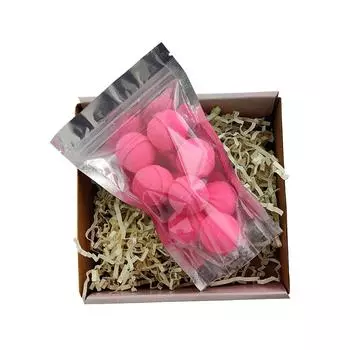 Набор мини-бомбочек для ванны с ароматом Персика (10 х 10 г), Pink Peachy Blush Mini Bath Bombs Set, THE BODY BUCKET