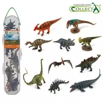 Набор мини-динозавров Collecta 1 (10 видов) Фигурка Игрушка Модель, популярные игрушки в Корее