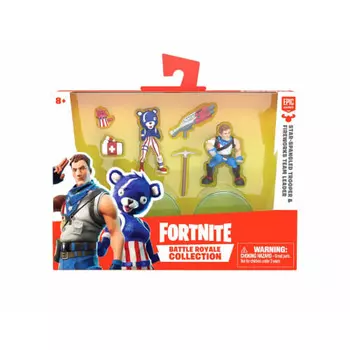 Набор мини-фигурок Fortnite Collection из 2 013 Звездно-полосатый солдат и Медведь Свободы