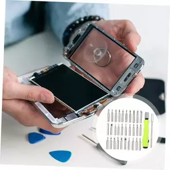 Набор мини-отверток 32 в 1 с 30 магнитными битами для ручного ремонта iPhone, ПК, часов, компьютера, ремонта