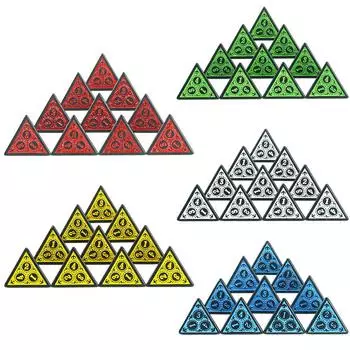 Набор многогранных акриловых кубиков 10 шт. D4 кубики для игр D&D TRPG синий