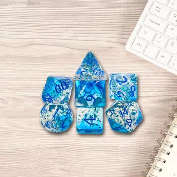 Набор многогранных кубиков из 7 предметов, детские игрушки, настольные игры, подарки, многосторонние зелёный