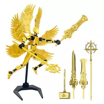 Набор мобильных кукол, 3D-печатная мобильная кукла-робот Титан, подвижная мобильная кукла, подходит для коллекционеров, украшение рабочего стола One Size золотой