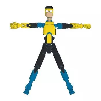 Набор мобильных кукол, 3D-печатная мобильная кукла-робот Титан, подвижная мобильная кукла, подходит для коллекционеров, украшение рабочего стола One Size жёлтый