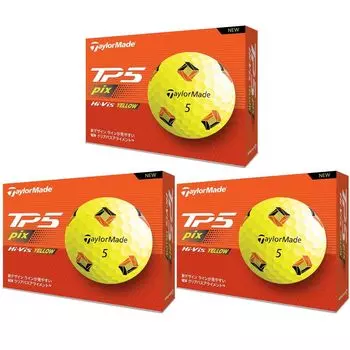 Набор мячей TaylorMade TP5 Pix 3 дюжины Желтые, (36 Шариков),
