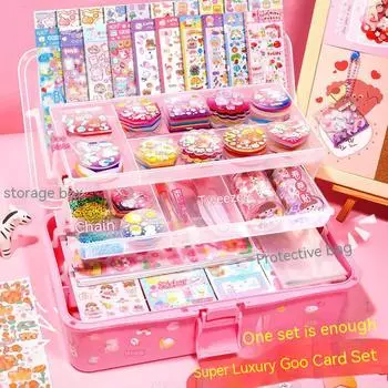 Набор наклеек Guka, кремовый клей, наклейка, справочник, полный набор коробок для хранения материалов «сделай сам», для детей и девочек one size как