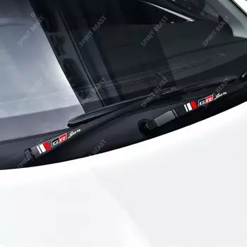 Набор наклеек на стеклоочистители GR из 2 штук, левые и подходящие для автомобилей Toyota, стильные декоративные наклейки, скрывающие царапины, водонепроницаемые 4 шт., правые, GR и т. д.. (GR)