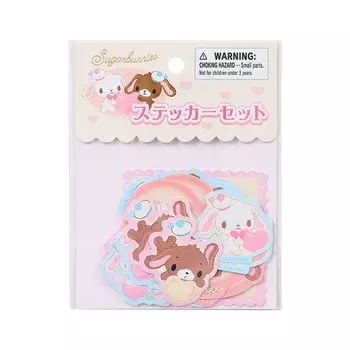 Набор наклеек Sanrio Born Character Fluffy Sugar Bunnies 356964 (Сердце Хэйсэй)