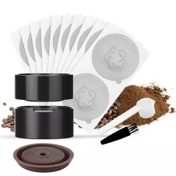 Набор наполнителей для кофейных капсул, крышка, легко снимаемая, капсулы Nespresso Vertuo, тампонный пресс, многоразовый держатель капсул Vertuo B