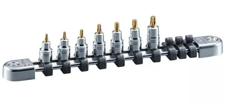 Набор насадок Kyoto Machinery Tools Nepros Stubby Torx из 7 предметов NTQ4T07SS (КТК) 6.3SQ Т-образный