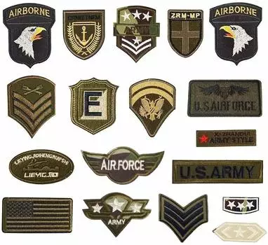 Набор нашивок JINSELF из 18 штук, аппликация с термонаклейкой, военная, американская, скандинавская, английская, игра на выживание, армия, военная, вышивка, ремонт, взрослые, USA18