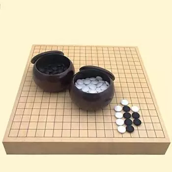 Набор настольных досок для игры в го Shinkaya, стеклянных камней для игры в го Shinsei из бамбука толщиной 9 мм и пластиковой чаши для игры в го из драгоценного бамбука толщиной 2 дюйма., (приблизительно. толстый),