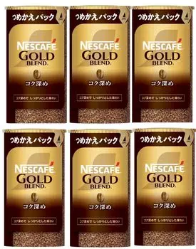 Набор Nescafe Gold Blend Rich Eco System Pack 95 г x 6 бутылок Regular Soluble Refillable [Эксклюзивно на Amazon] [Цена 6] & (95 чашек), Кофе,