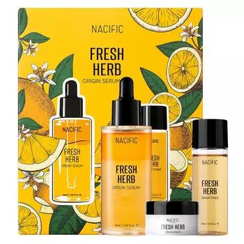 Набор Nessific Fresh Herb Origin Toner 30 мл + Serum 50 мл + Cream 12 мл, 1 набор