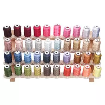 Набор ниток для вышивки из полиэстера 40 цветов, 120D/2, катушки по 500 м для домашних и компьютерных вышивальных машин, 40WT