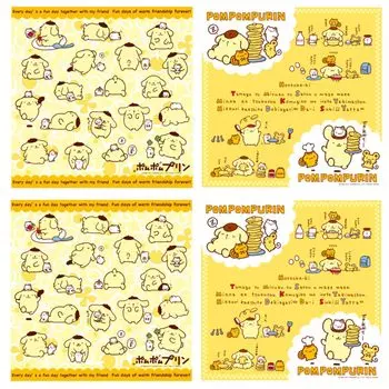 Набор носовых платков Pompompurin из 4 шт.: желтый, 2 шт., оранжевый, 2 шт., Bambina (кусочки клевера, кусочки)