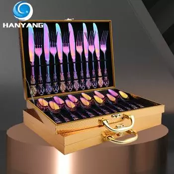 Набор ножей и вилок HANYANG Подарочный набор столовых приборов из нержавеющей стали 304, нож, вилка и ложка