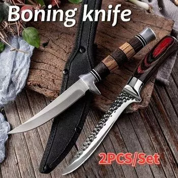 Набор ножей Ktichen, Кливер, нож для обвалки из нержавеющей стали, нож для нарезки рыбы, мясной нож, многофункциональный кухонный нож