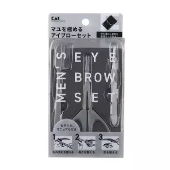 Набор ножниц для бровей Kai, пинцет для макияжа бровей, расческа KQ1825 Жених!