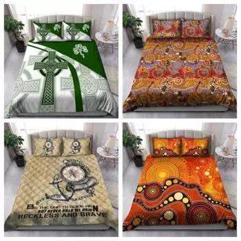 Набор одеял с изображением рыбы на рыбалке, винтажное одеяло с мандалой, покрывало для постельного белья Single 135x200cm