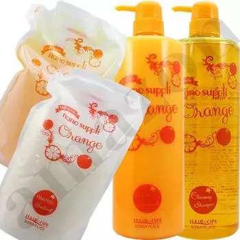 набор Orange Shampoo Conde Refill Sunny Place Hair Operation Nano Supplement Set 4 шт. 1000+800 и 1000+800