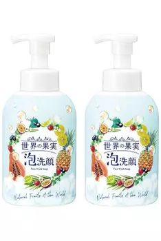 Набор освежающей пены для умывания Fruits of the World с большим количеством папаиновой лавы, глубоко освежающей поры. Содержит косметические ингредиенты, полученные из фруктов.
