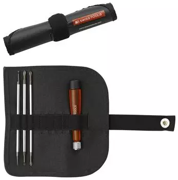 Набор отверточных лезвий PB SWISS TOOLS 53, набор сменных отверточных лезвий в футляре 515, 9 предметов, сворачивающийся