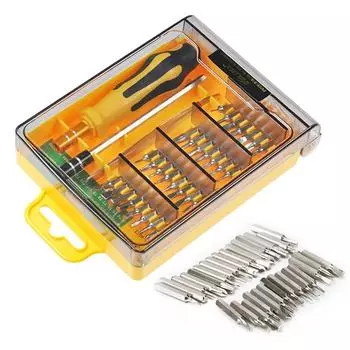 Набор отверток 32 в 1 Магнитные головки винтов с длинным полюсом Torx Phillips Набор инструментов для ремонта мобильного телефона Цифровой жёлтый